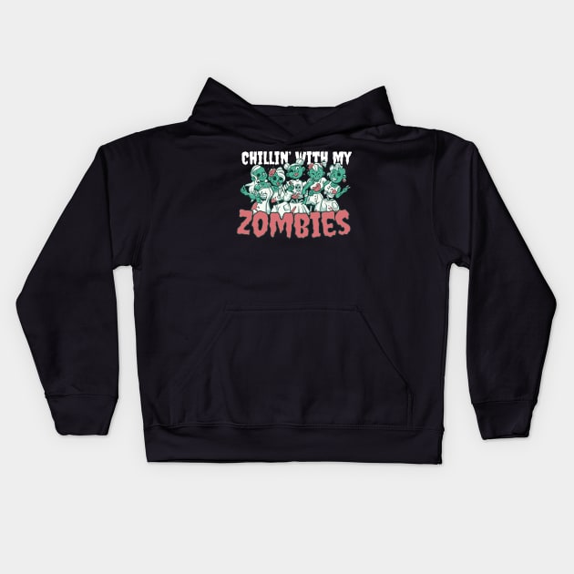 Zombie Squad Goals Kids Hoodie by Life2LiveDesign